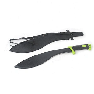 Soft touch handle stainless steel outdoor survival matchet with carry sheath