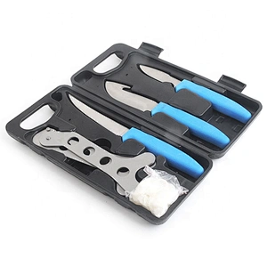 Outdoor Camping Hunting Fishing Mulit Tools Knife Set with Carry Case