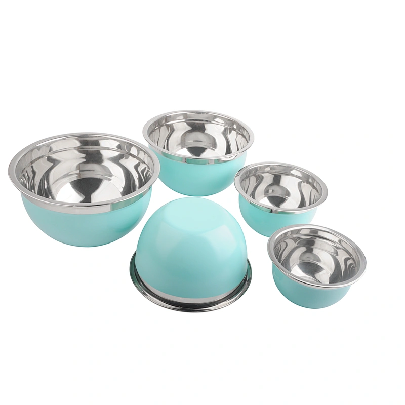 Stainless Steel Mixing Bowls Multi Color For Elegant Look Salad Bowl Painting Bowl