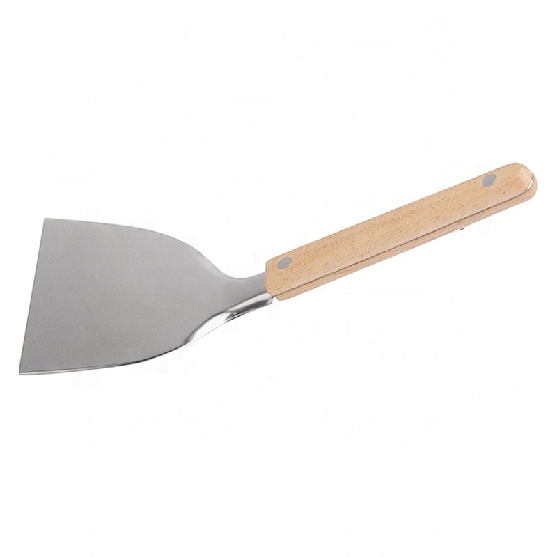 Wooden handle stainless steel kitchen food pizza shovel for sale