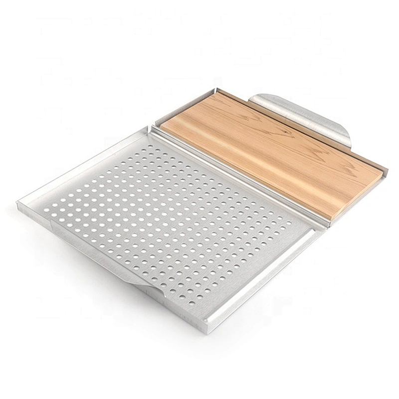 Factory direct dual-use baking pan with wooden baking pan