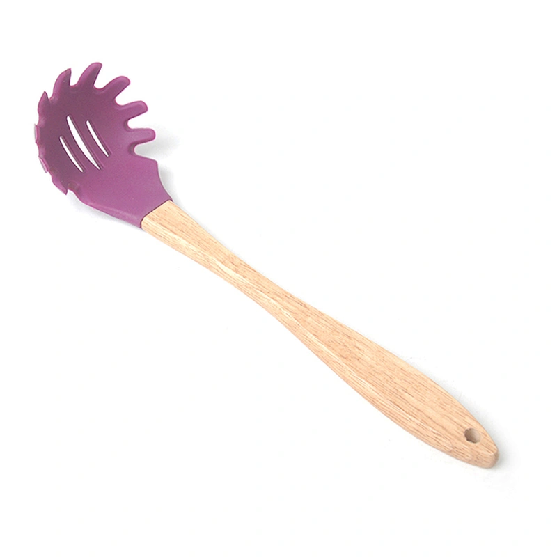 kitchenware spatula utensil sets Silicone 6pcs Kitchen Cooking utensil set with wood handle