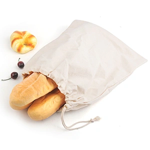 New style french storage canvas reusable cotton bread bag