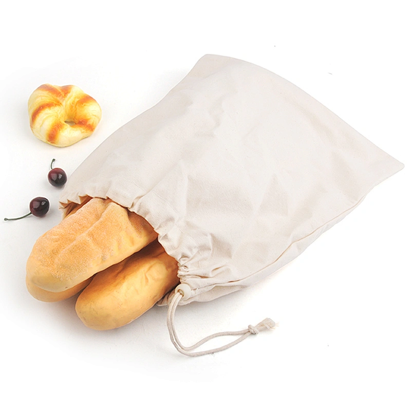 New style french storage canvas reusable cotton bread bag