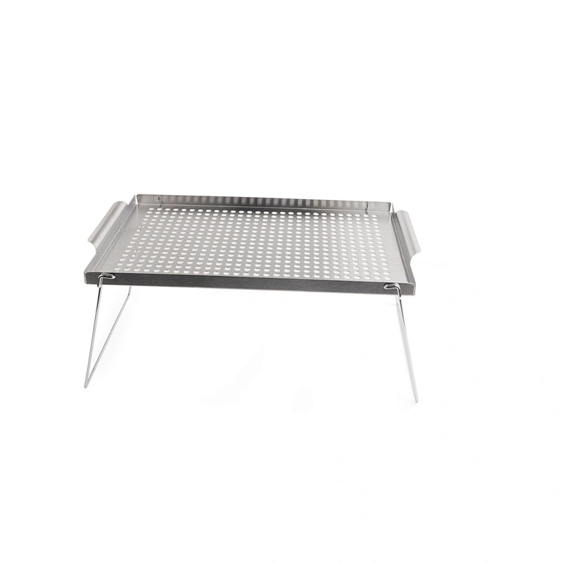 Hot Sales BBQ pan Durable 430 Stainless steel Grill pan,Vegetable Basket Pan
