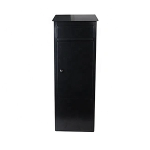 Free standing cast iron modern metal locking large mail box