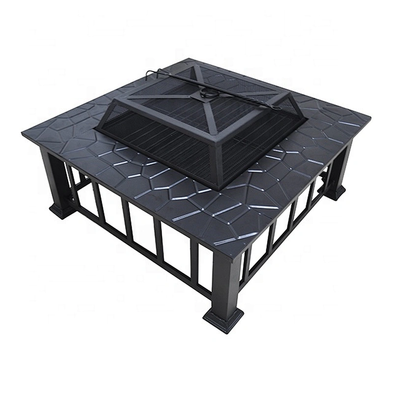 New square  metal  large burner kit  table cooking  grill fire pit outdoor