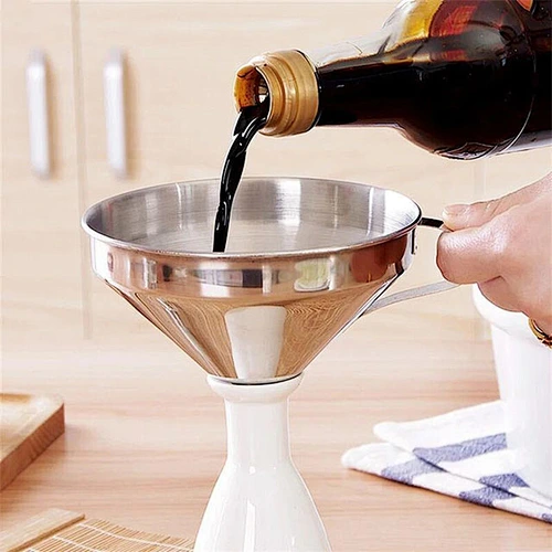 Stainless steel oil funnel food funnel for home kitchen accessories