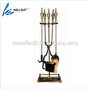 High Quality Rustic bronze iron Fireplace Tool set