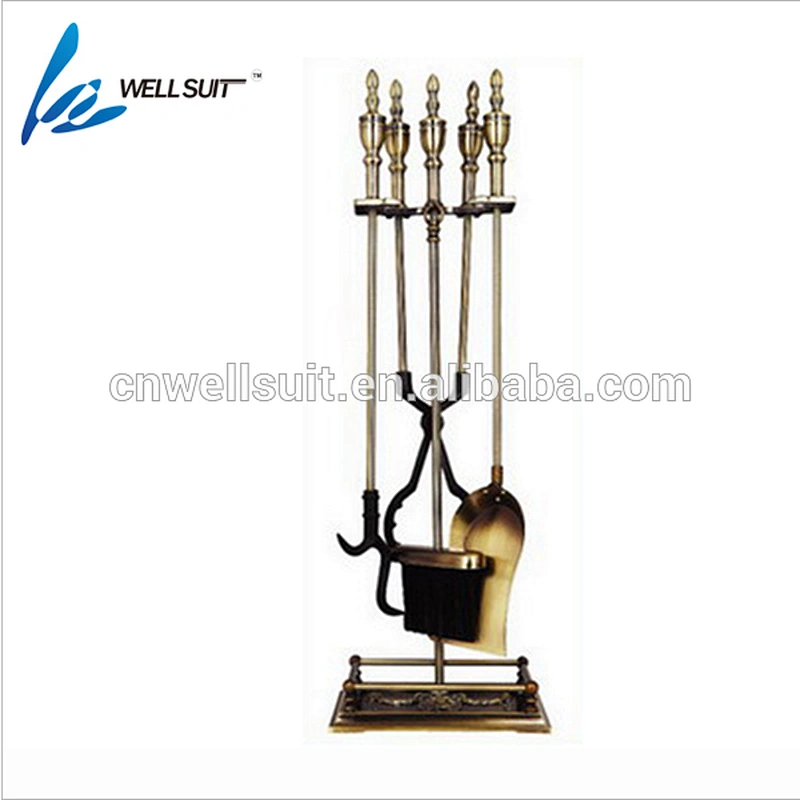 High Quality Rustic bronze iron Fireplace Tool set