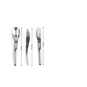 stainless steel portable travel cutlery set with straw in box