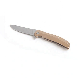 Pocket folding knife multi tool black oxide aluminum handle