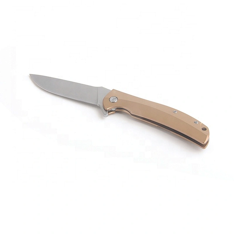 Pocket folding knife multi tool black oxide aluminum handle