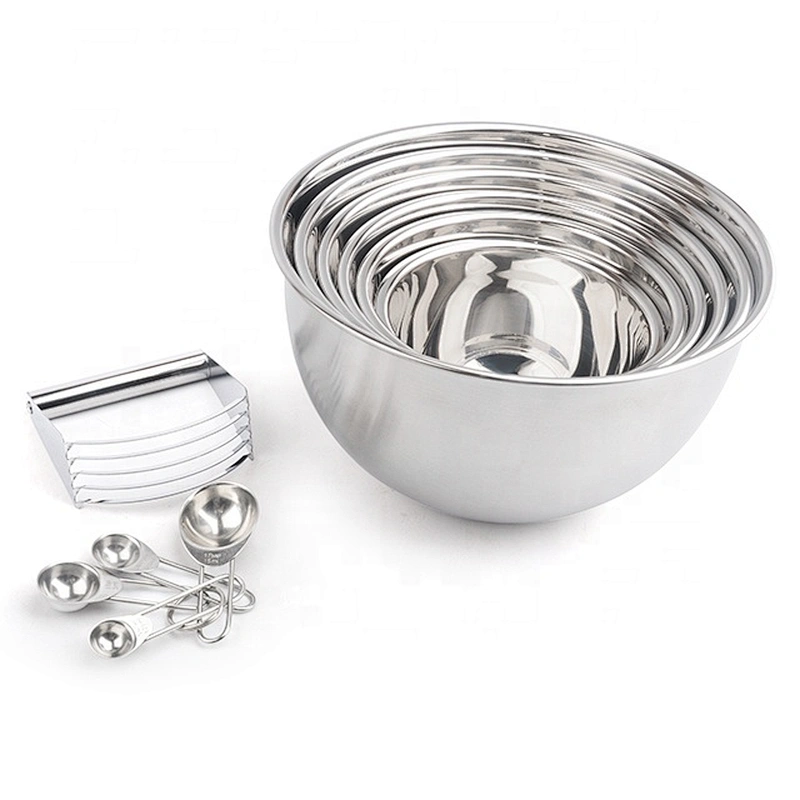 New design good quality  stainless steel food grade mixing bowl  set