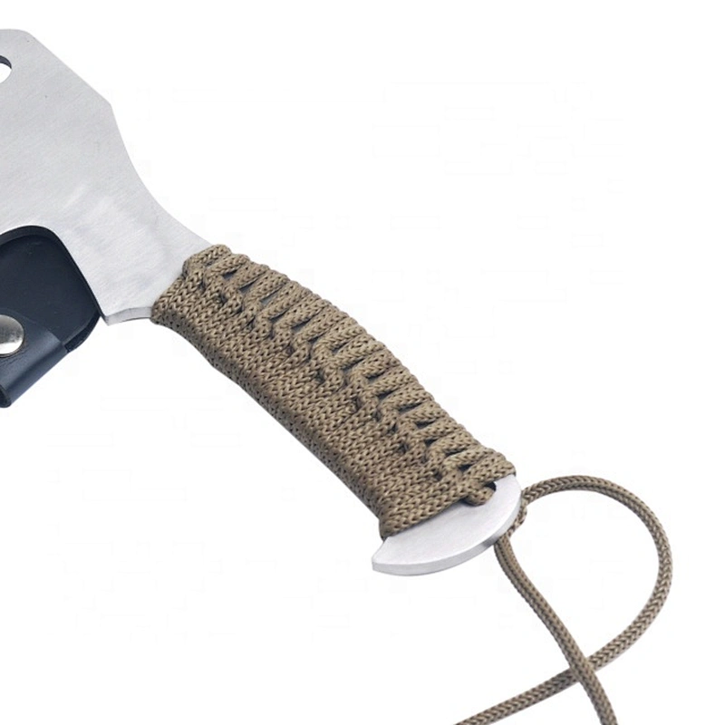 Paracord Handle Stainless Steel Survival Camping Axe Outdoor Tool Hatchet with sheath