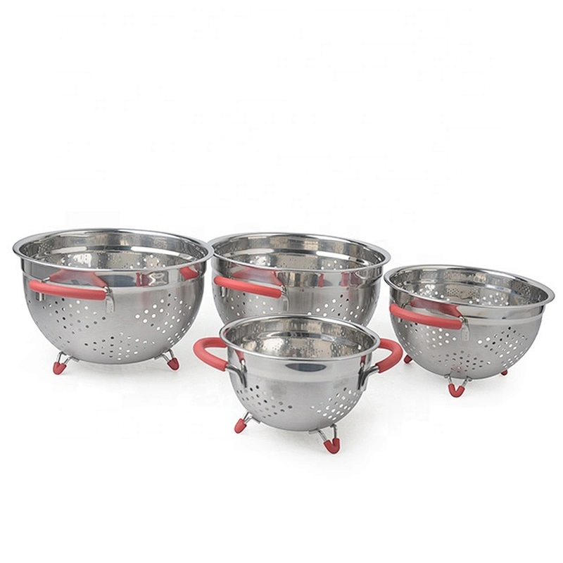 High quality  fruit basket strainer food grade stainless steel   kitchen multifunction colander set