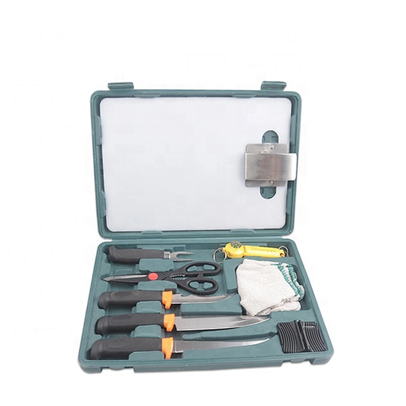 10 pcs Outdoor Survival Camping Hunting Fishing Mulit Tools Kit with carry case