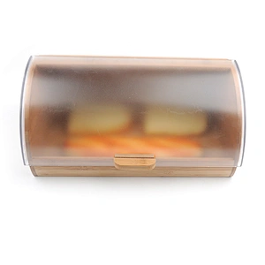 New design hot selling good quality bamboo bread box with plastic lid