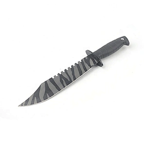 Zebra Pattern Printing Stainless Steel Outdoor Survival Hunting Knife