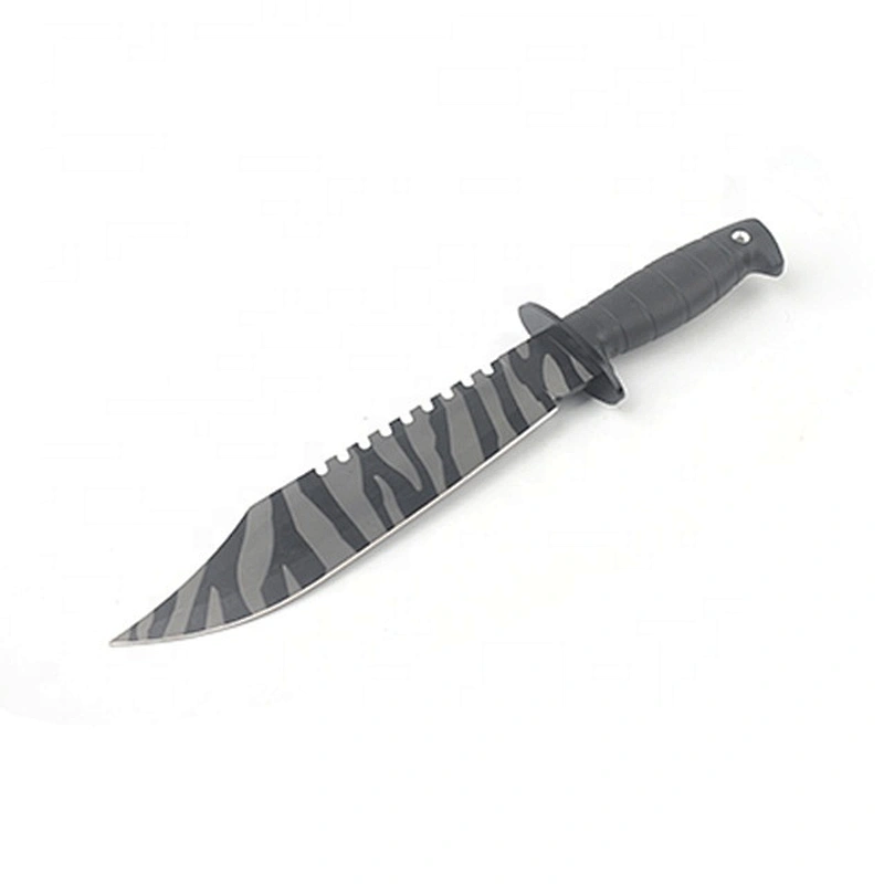 Zebra Pattern Printing Stainless Steel Outdoor Survival Hunting Knife