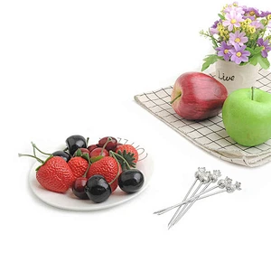 Creative Stainless Steel Fruit Fork Metal Reusable Fork