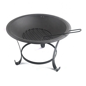Steel outdoor garden round camping fire pit fire basket