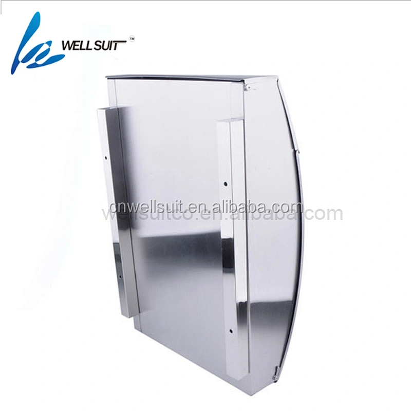 waterproof Semi Curve lockable mailboxes stainless steel modern uban style