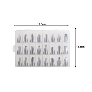 Seamless 304 Stainless Steel Cake Icing Nozzle Piping Tip with box