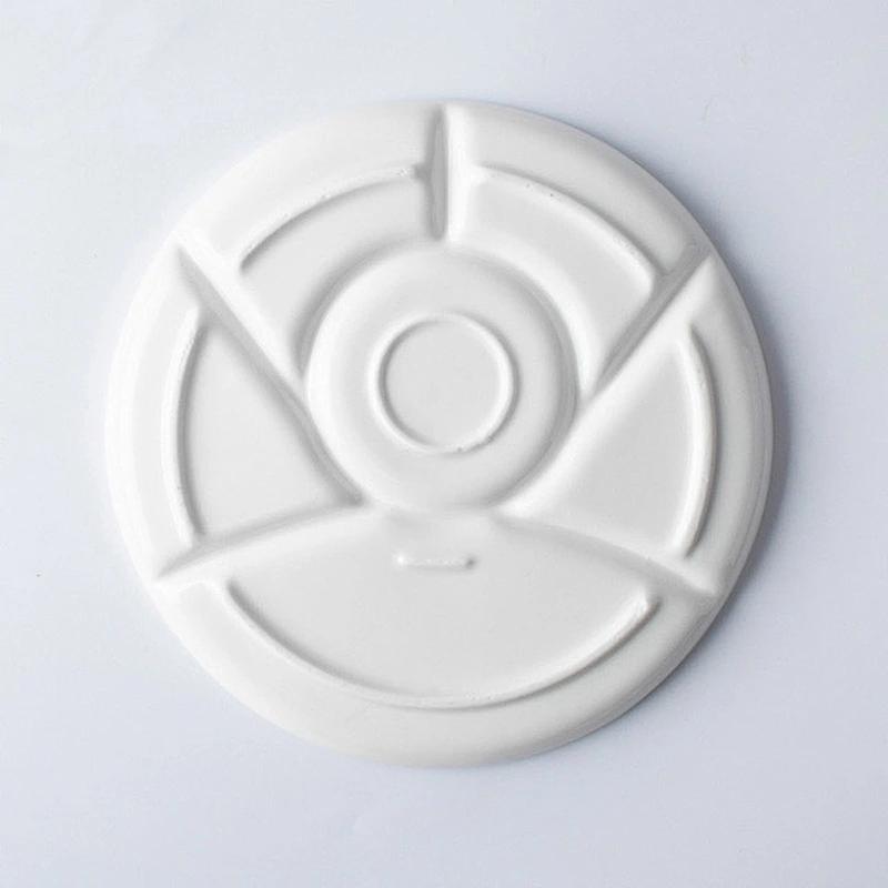 White round Shape Ceramic Food Serving Plate For Restaurant