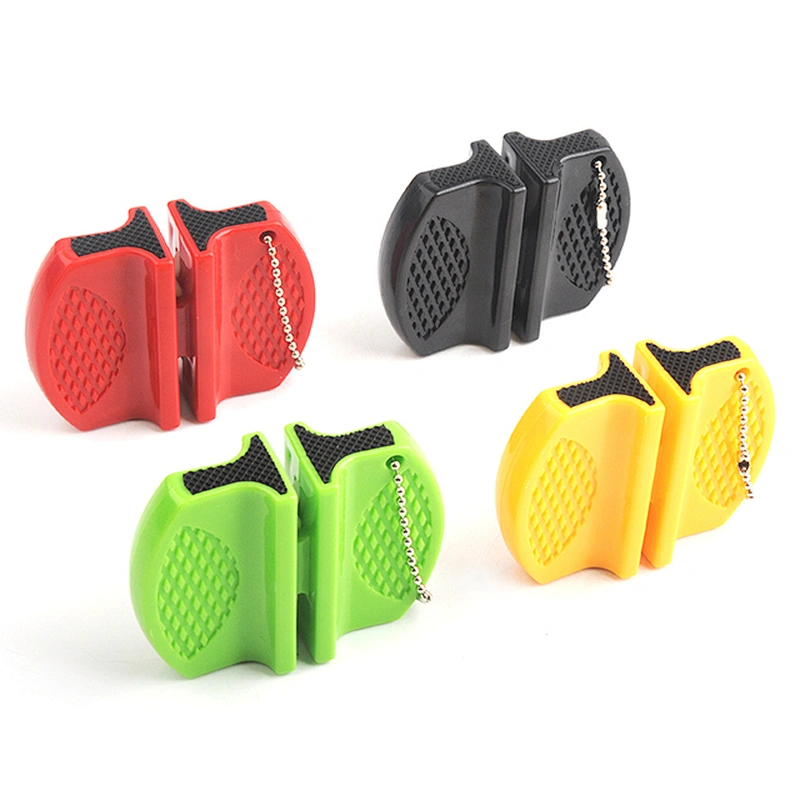 Professional Small Portable Manual 2 Stage Ceramic Chef Knife Sharpener for Kitchen