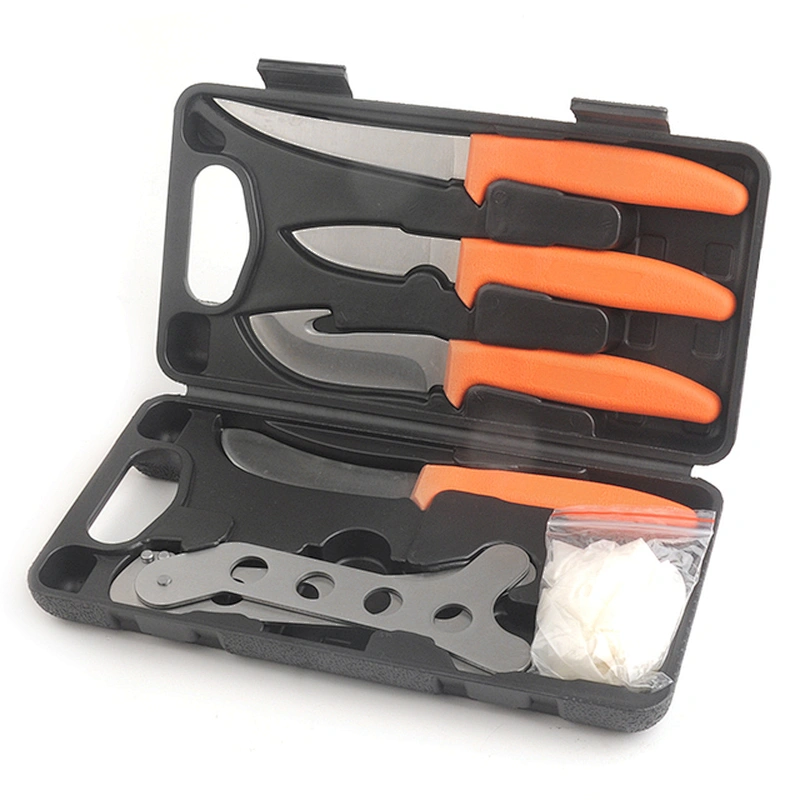 Outdoor Camping Hunting Fishing Mulit Tools Knife Set with Carry Case