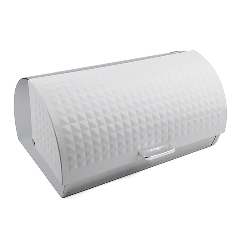 Modern household metal bread box