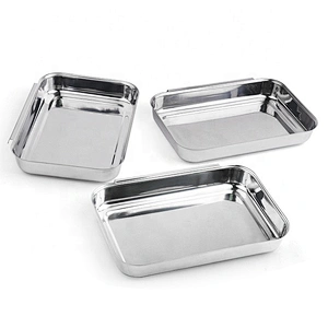 Manufacturer  stainless steel food grade  multifunction cheap   kitchen square  plate set of 3pcs