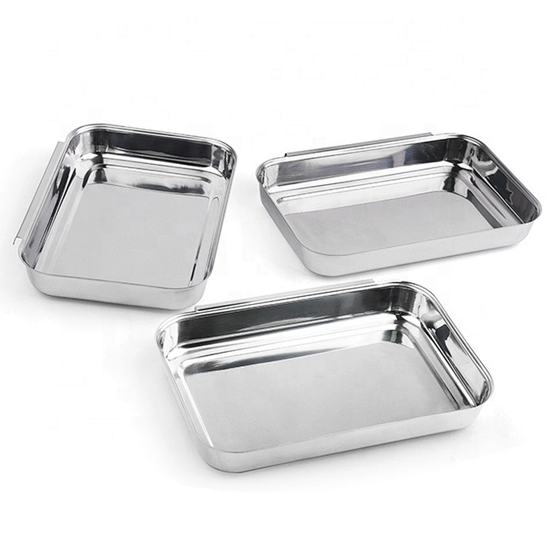 Manufacturer  stainless steel food grade  multifunction cheap   kitchen square  plate set of 3pcs