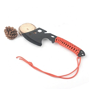 Mini Outdoor Survival Camping Hunting axe handle with Paracord wrap hatchet