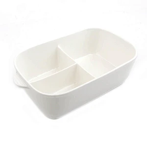 Square shape porcelain dinnerware decal fresh ceramic storage bowl with lids for microwave safe