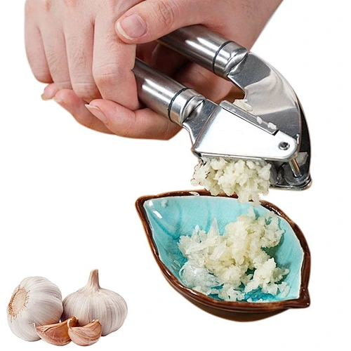 Easy use kitchen gadget garlic mincer press stainless steel ginger garlic presser