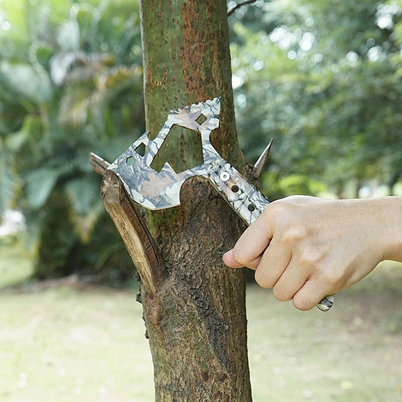New Fashion Pattern Printing Stainless Steel Outdoor Axe Hatchet with Multi Function