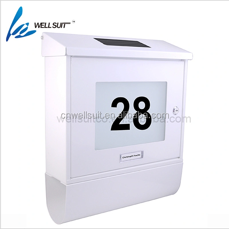 American Germany colorful powder coating mailbox with lock and water proof visible mailbox