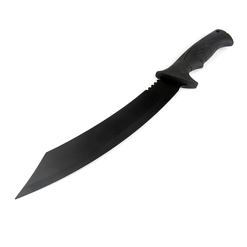 Machete Stainless Steel Nigrescence Survival Outdoor Black Hunting Machete with TPR Handle