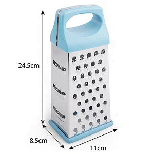 kitchen stainless steel multi function tabletop hand cutter fruit vegetable cheese 4 sides manual box grater