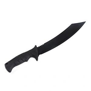 Machete Stainless Steel Nigrescence Survival Outdoor Black Hunting Machete with TPR Handle