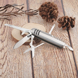 Mini Style 10 In 1 Multi Purpose  Stainless Steel Blade Folding Pocket Survival Knife Tools