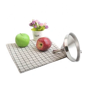 Amazon hot sale high quality professional stainless steel  metal paper oil funnel