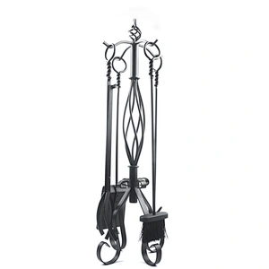 Fireplace accessories  black coating outdoor fireplace tools out door set for garden