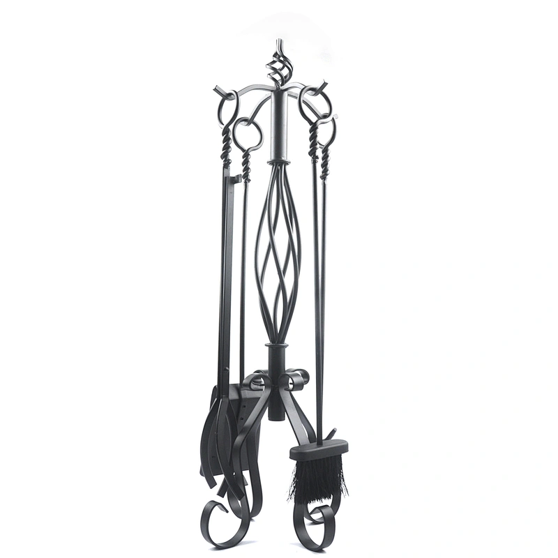Fireplace accessories  black coating outdoor fireplace tools out door set for garden