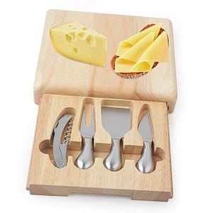 Wooden Cheese set cutting board  Cheese Knife 4pcs Set