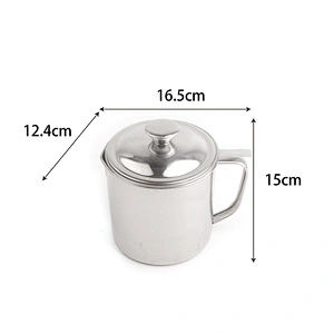Stainless steel oil filter pot oil strainer pot with lid