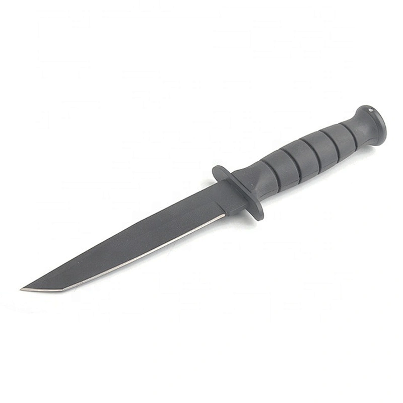 Black Painting Stainless Steel Outdoor Camping Survival Hunting Knife with Sheath