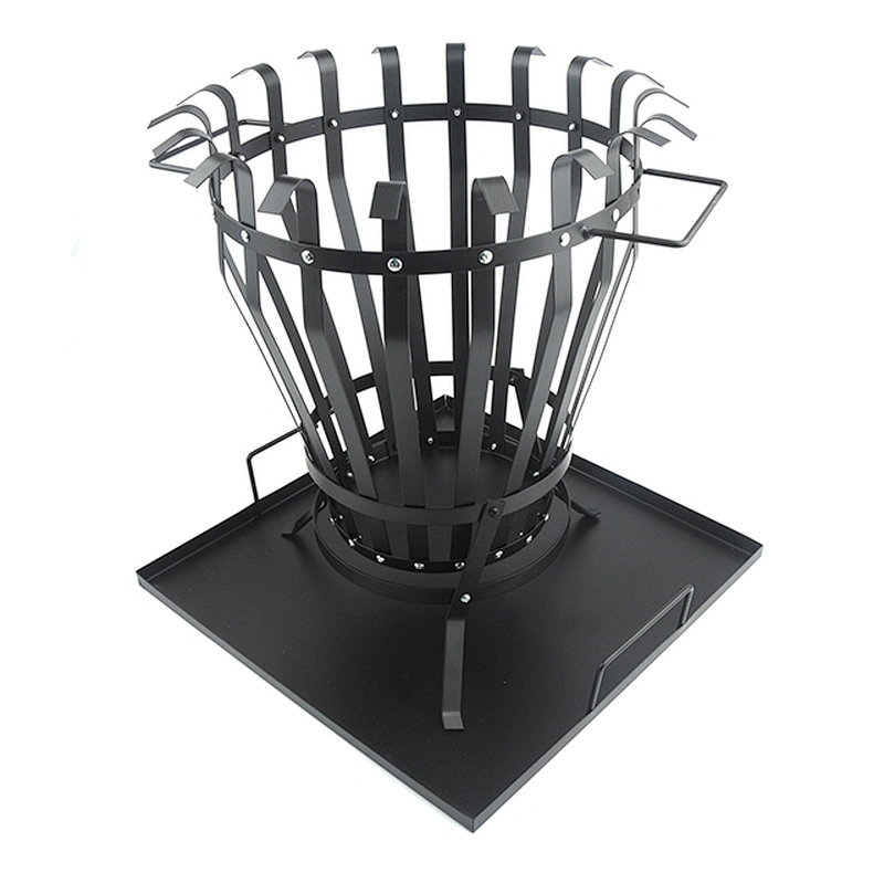 New design best quality outdoor iron fire basket